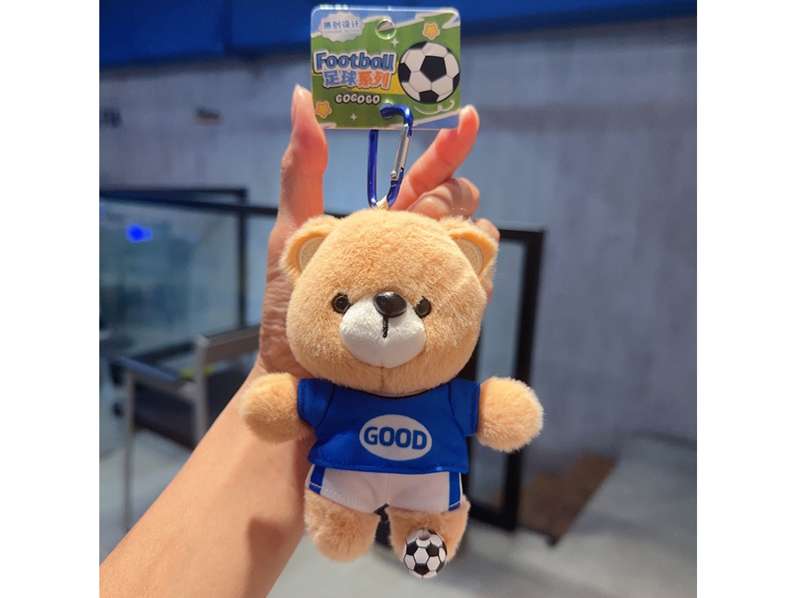 Llavero Oso Peluche Camiseta Azul Good Copa Mundial 2026, Accesorio Hincha, Colgante Suave Regalo Fan Fútbol Calidad Premium