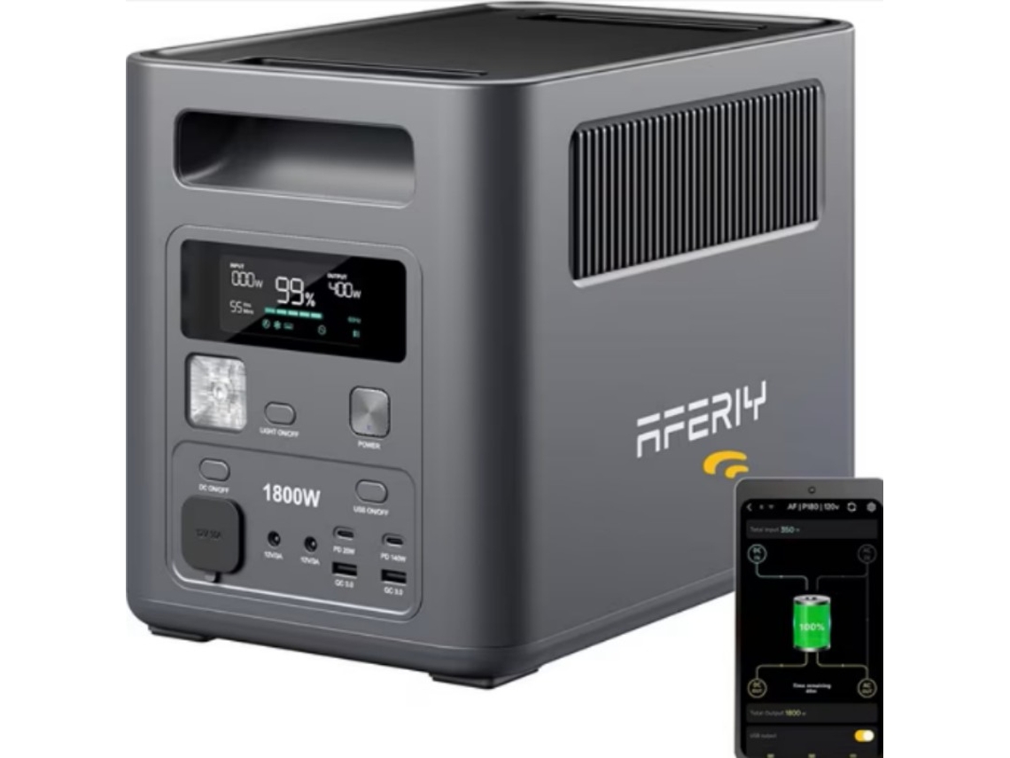 Estaciones Energía Portátiles Aferiy P180 1800w/1024wh Batería Lifepo4 App Ups