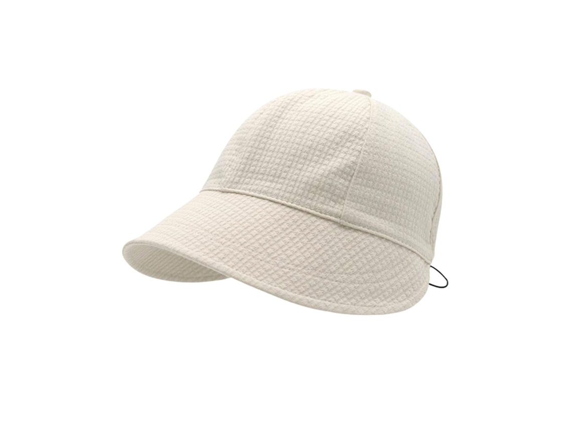 Sombrero De Sol De Algodón Para Mujer Con Ala Ancha Ajustable, Portátil, Ideal Para La Playa En Verano, Color Beige.