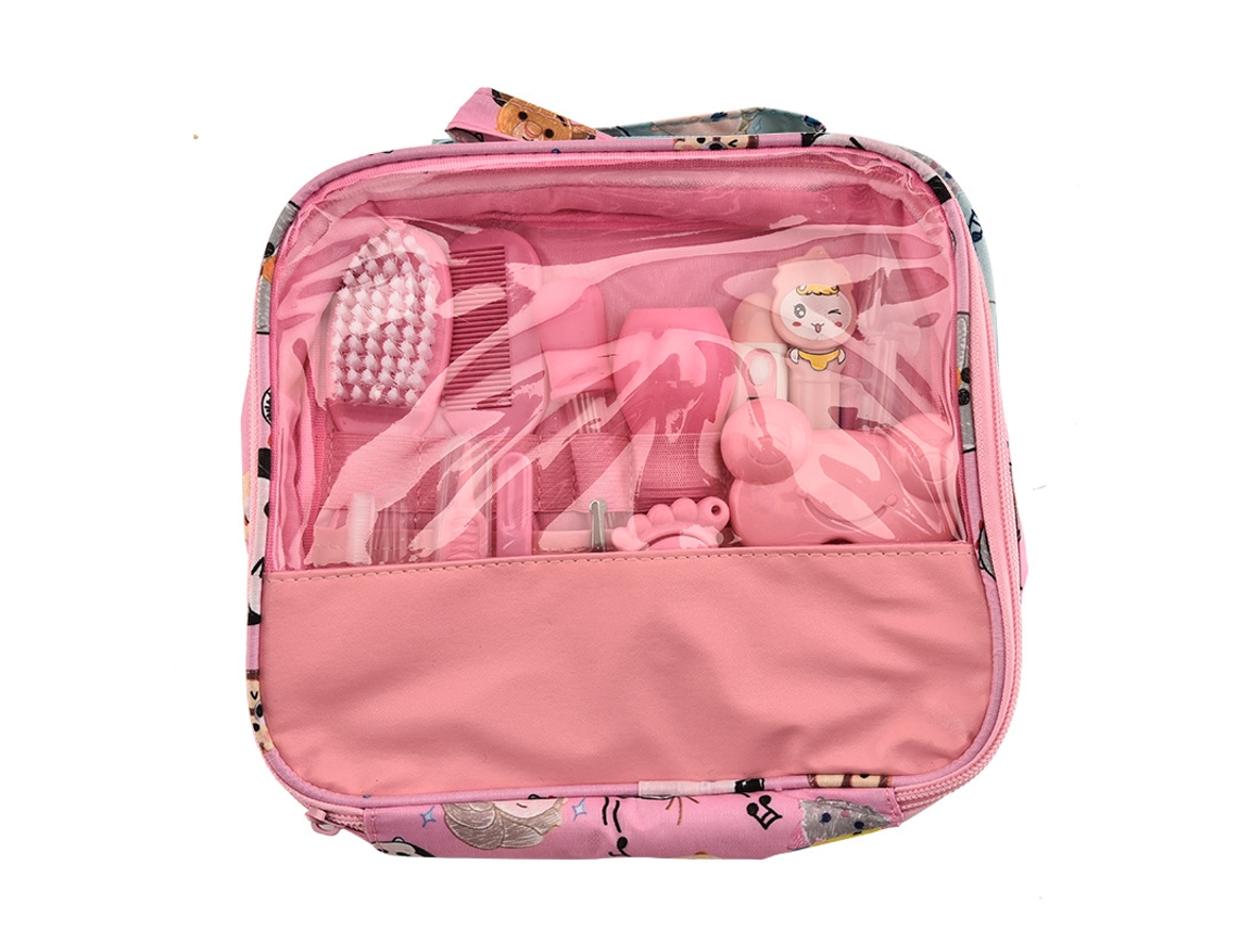 Set de baño y cuidado diario para bebés Yuysan (13 piezas) - Rosa