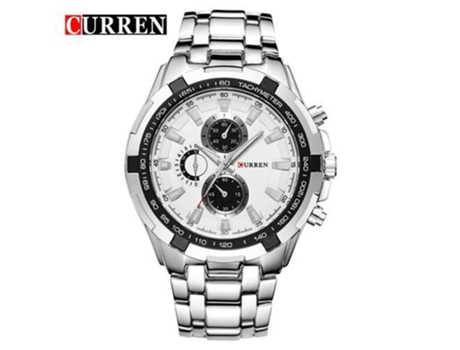 Relojes para hombre, cronógrafo de acero inoxidable, elegante reloj de moda a prueba de agua para hombre, reloj informal de negocios, color5 LUUCOZK