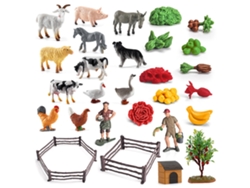 Juego De 36 Figuras De Animales De Granja Educativos Para Niños.