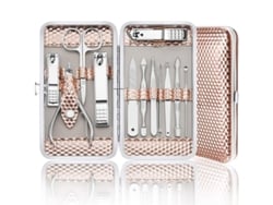 Kit De Manicura De Acero Inoxidable De 12 Piezas Para Mujer (oro Rosa)