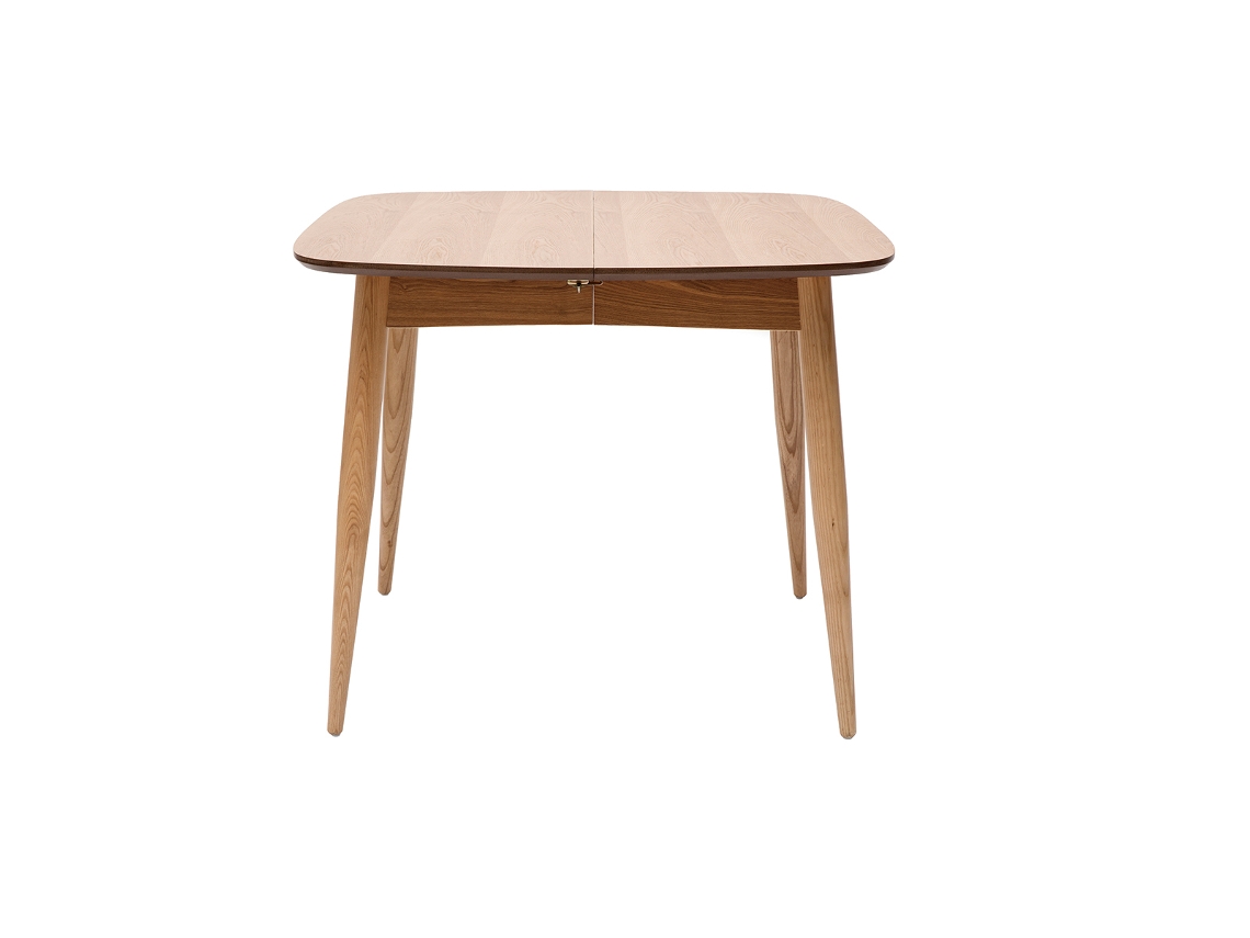 Mesa de comedor extensible fresno natural L90-130 cm NORDECO MILIBOO