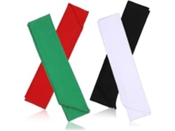 Conjunto De 4 Faixas De Cabeça Com Amarração Para Esportes, Feitas De Poliéster Durável, Faixas Elásticas Ajustáveis.