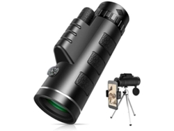 Telescopios monoculares HD 40x60 con trípode y soporte para teléfono inteligente Telescopio monocular bifocal con brújula para adultos USHION