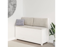 Lovely Home Banco 110X41X76,5 Cm Madera de Pino Maciza Blanco