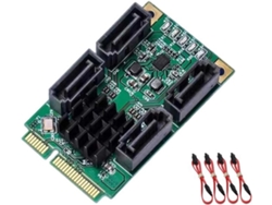Conjunto De 4 Tarjetas Controladoras Sataiii Con Chipset Marvells, Interfaces Minipcie, Compatibles