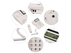 Telefone Fixo com Fio de Mesa com Display LCD Funções Mudo/chamada Hands Free/cálculo S/MARCA
