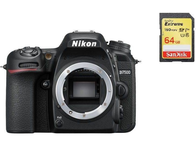Kit Cámara Réflex NIKON D7500 + SD 64GB