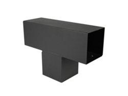 Extensión de Pérgola Negra para Vigas de 12 x 12 cm, Modelo Cubo, Pieza Wovar