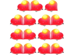 Broches De Coração Vermelho Iluminados, Conjunto De 15 Pins De Lapela Piscantes, Acessórios Para