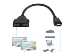 Divisor hembra HDMI, cable divisor HDMI, 1080P HDMI macho a HDMI hembra dual Cable adaptador divisor de 1 a 2 vías Accesorios de computadora para TV HD