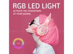 Auriculares Para Juegos Onikuma K9 Con Orejas De Gato Extraíbles, Iluminación Rgb Y Micrófono Con Cancelación De Ruido.