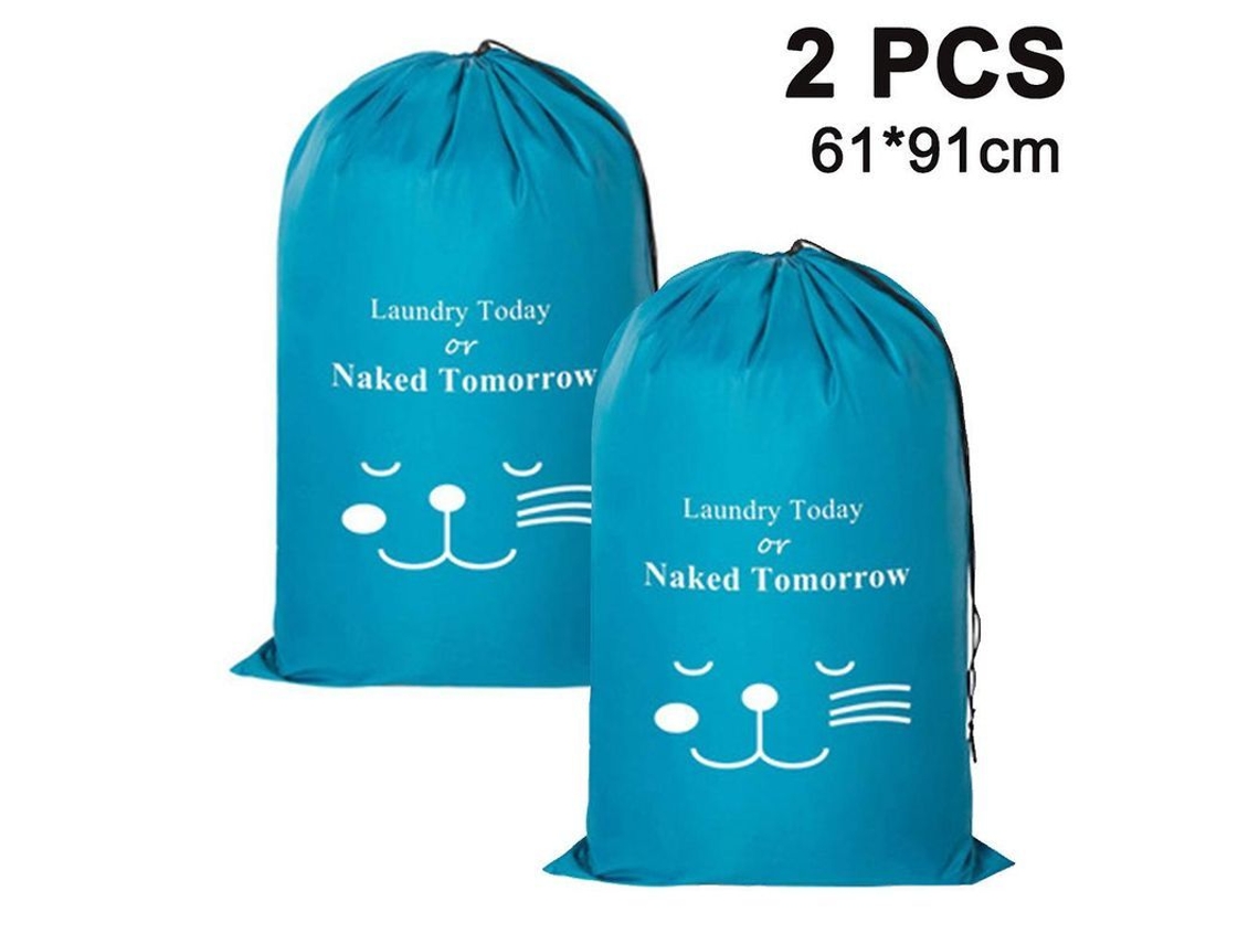 2 Bolsas Grandes Para Ropa Sucia De Viaje, Lavables A Máquina, 61*91 Cm