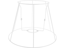 Marco Metálico Cilíndrico De 15 X 25 X 18 Cm, Blanco, Anillo Adaptador, Soporte Cónico Para