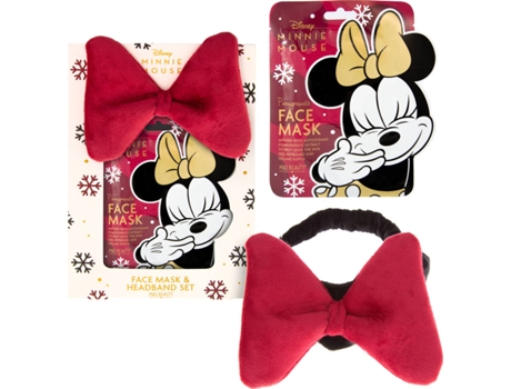 Cofre Facial MAD BEAUTY Máscara Facial + Headband Disney Minnie Burgundy (25 ml)