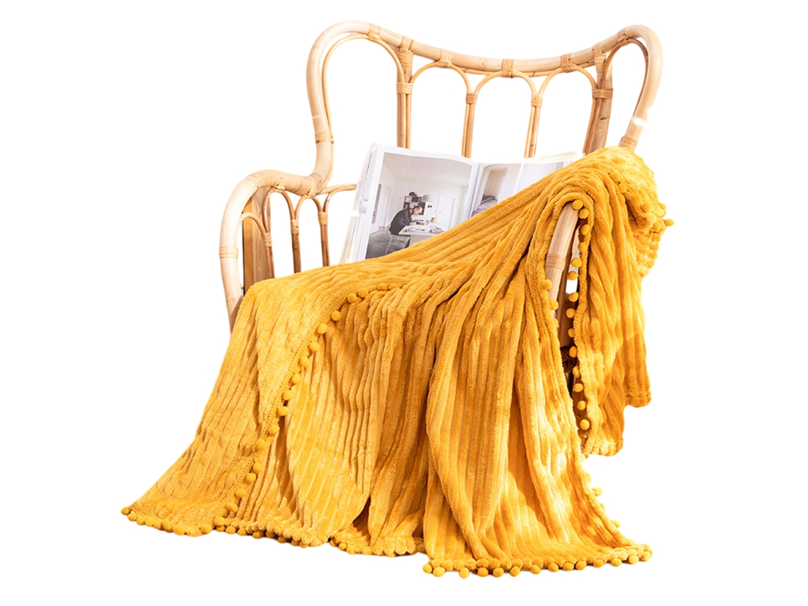 Manta De Felpa 50”×60”, Súper Suave Y Cómoda Para Sofá O Cama, De Microfibra Con Rayas 3d Ligera Para Adultos, Mujeres Y Niñas
