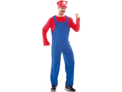 Disfraz de Hombre DISFRAZZES Fontanero Rojo (Talla: S)