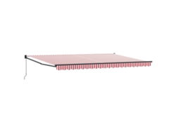 Maison Exclusive - Toldo Retráctil Rojo Y Blanco 500 X 300 X 165 Cm