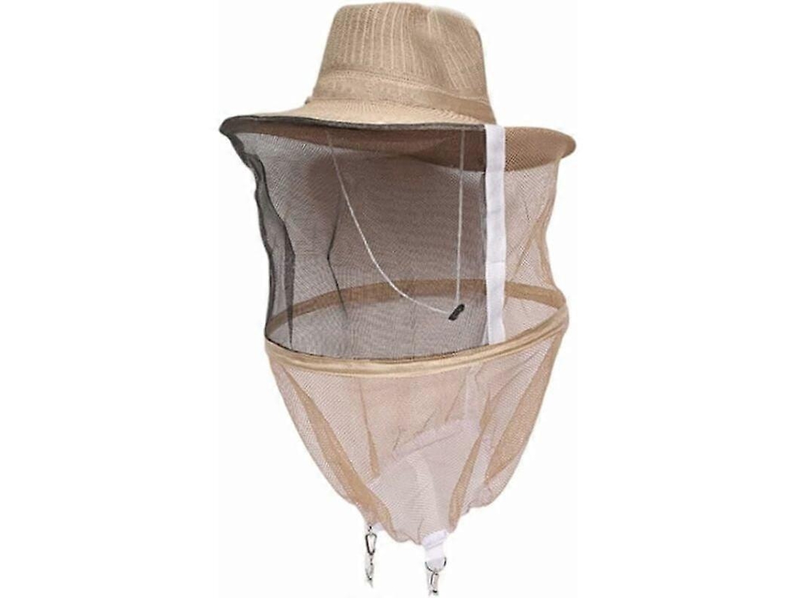 Chapéu de apicultor com véu repelente de mosquitos, máscara facial protetora para pesca, camping, caminhadas e ciclismo.