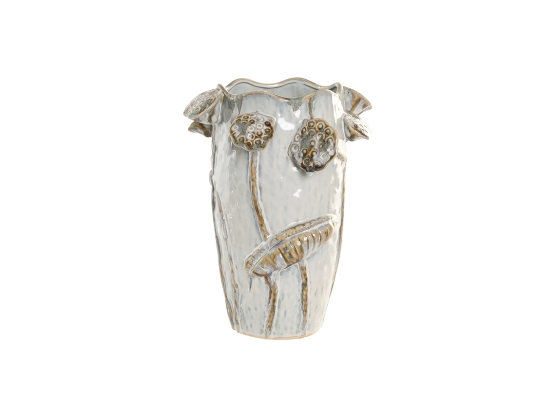 Jarron Ceramica Blanco 27x27x35cm