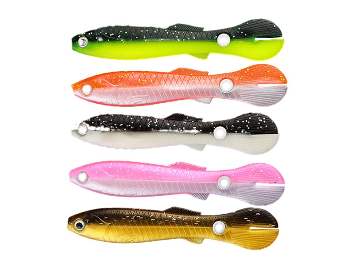 Kit De Señuelos (twitch Lure Soft Tail Bionic) Señuelo Blando De Locha Irritable Para Zander, Lubina, Pez Mandarín Set De 5 Piezas