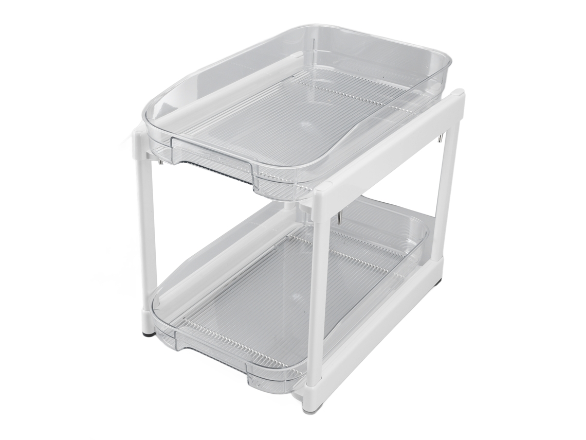 Organizador De Cestas Deslizantes De 2 Niveles Para Almacenamiento Debajo Del Fregadero De La Cocina Y El Baño.