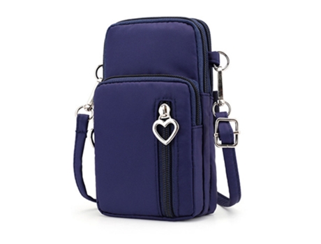 Bolso Para Teléfono Móvil Bolso De Mensajero Femenino Bolso Para Teléfono Móvil Monedero Diagonal Mini Bolso Pequeño Vertical, Azul Marino ZMDECQNA...