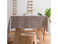 Mantel con diseño de borlas, antiarrugas, duradero, apto para patios y jardines, 135 x 135 cm, gris