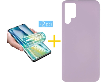 Carcasa + 2 Protectores de Pantalla para Samsung Galaxy S22 Ultra 5G ACCETEL Morado