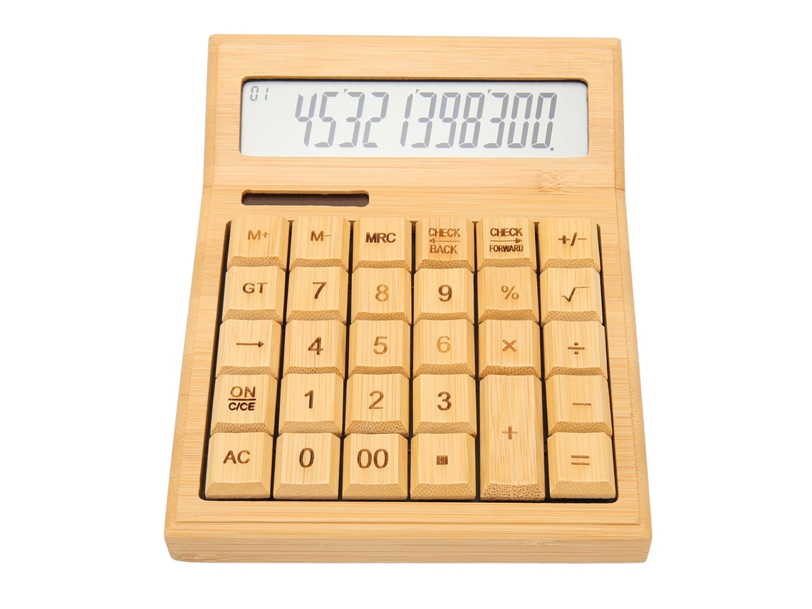 Calculadora Solar Bateria Eco Amigável Com Tela Lcd Digital 12 Bits Para Escola E Escritório
