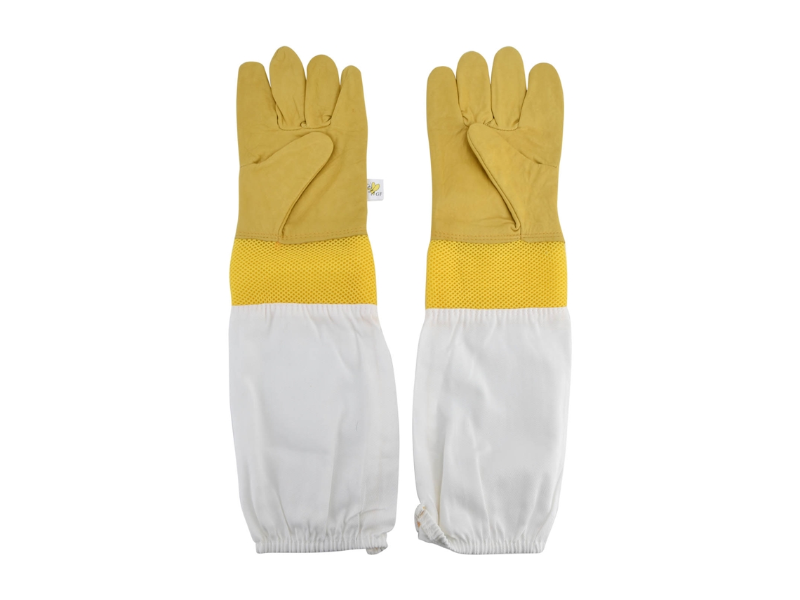 Guantes De Apicultura De Manga Larga En Piel De Oveja Transpirable Para Apicultores, Talla Xl