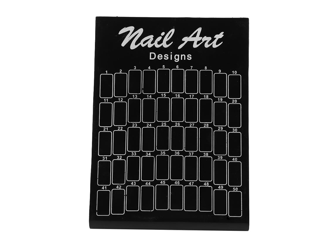 Rebe - Paleta de Amostras de Cores para Unhas Postiças com 50 Peças para Esmaltes e Géis (Preto)