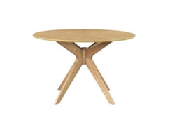 Mesa de Comedor Redonda de Diseño En Roble 120 Cm Dielli MILIBOO