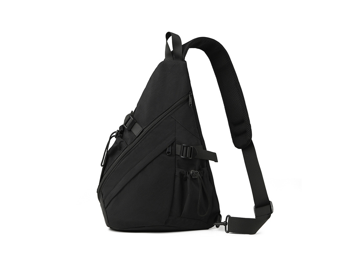 (Negro) Bolso de hombro multifuncional, ideal para deportes y actividades físicas, también se puede usar como bolso cruzado.