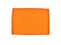 Alfombrilla protectora de silicona para parrilla de color naranja mediano