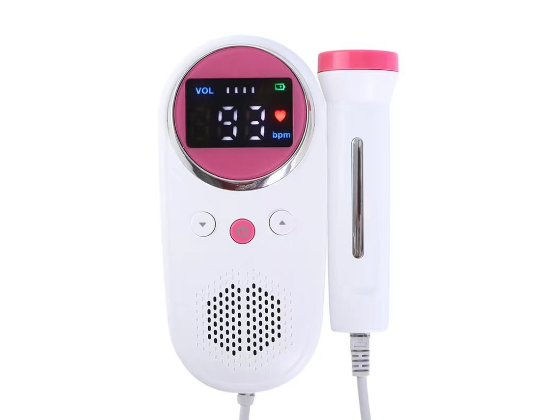 Monitor Doppler Fetal Digital, Função De Redução De Ruído, Funciona Com Pilhas, Detecção De Frequência Cardíaca Fetal Em 3 Etapas.