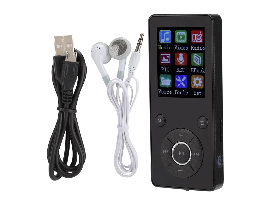 Reprodutor De Música E Vídeo Mp4 Portátil Bluetooth 4.2 Com Tela De 1.8 Polegadas 32g Cartão Plug And Play