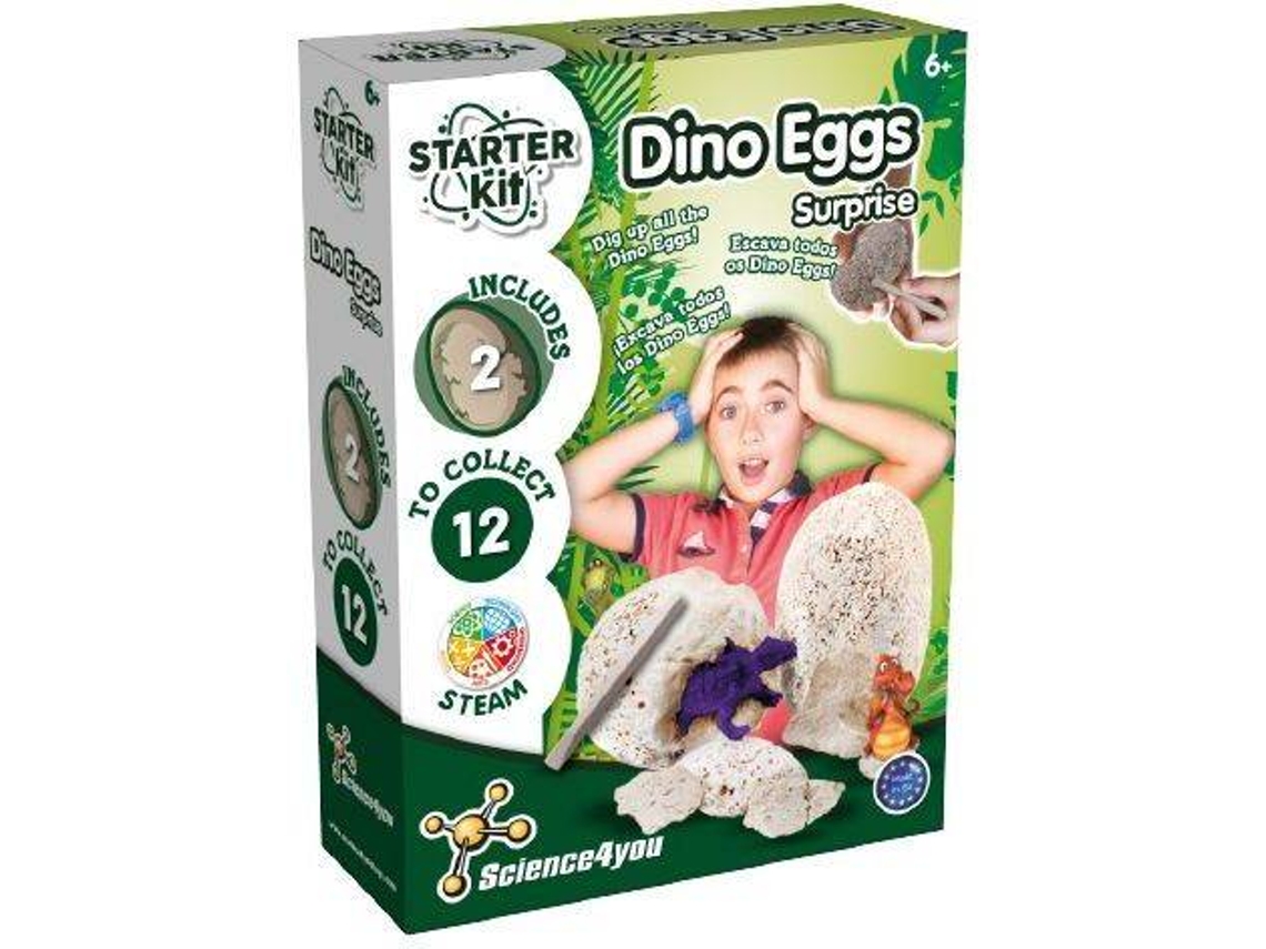 Kit de Ciencia SCIENCE4YOU Starter Kit Dino Eggs (Edad Minima: 6 años)