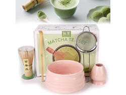 Set de Matcha de 5 piezas – Tazón rosa estilo Song – Batidor y utensilios Tommy01