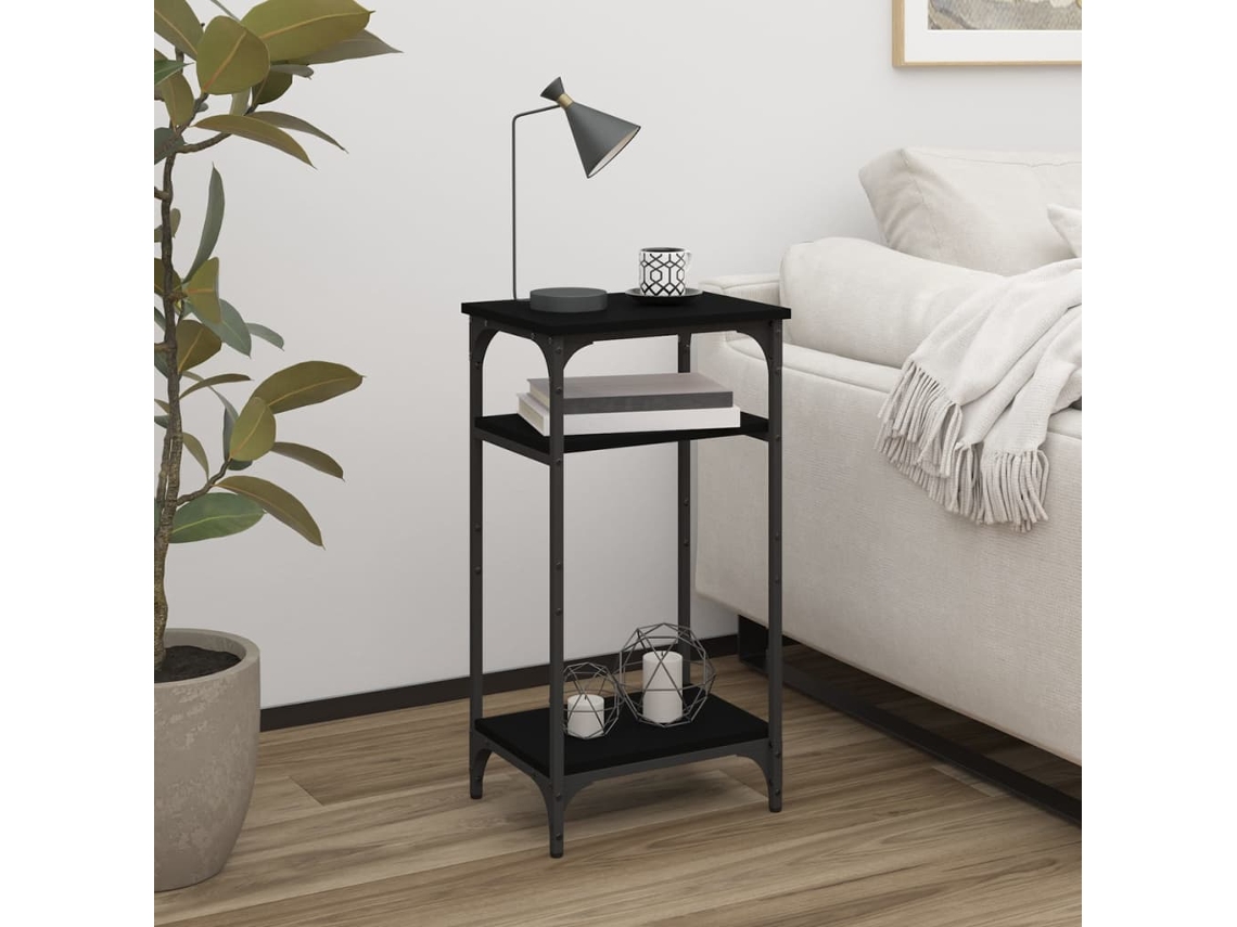 Mesa auxiliar | Mesa de comedor 40x30x75 cm, derivados de madera, color negro