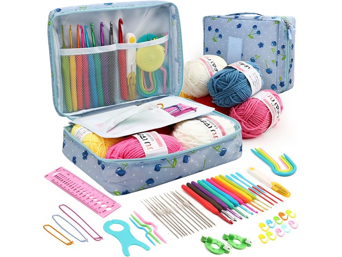 Kit De Ganchillo Para Principiantes Con 58 Piezas, Incluye Agujas De Ganchillo Ergonómicas De 0,6 Mm A 6 Mm Y Accesorios, Gusshious