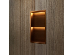 Hornacina De Ducha Marshall Con Led Oro Rosa Cepillado