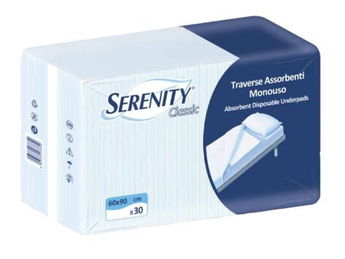 Protector de colchón para incontinencia Serenity Relax 60x90 cm 30 piezas Serenity