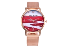 Reloj Mujer Zhoulianfa Estilo Simple Correa Malla Dial Redondo Cuarzo