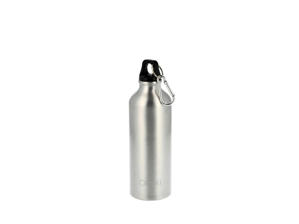 Botella de Agua Aluminio Con mosqueton. Cierre hermetico 500 ml. ORYX