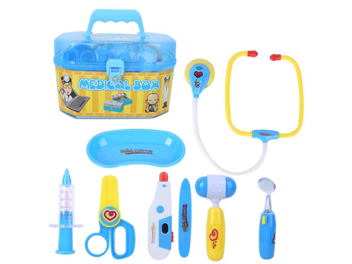 Juego De Juguetes Médicos Educativos Para Niños, Juego De Papel, Herramientas De Juego, Azul