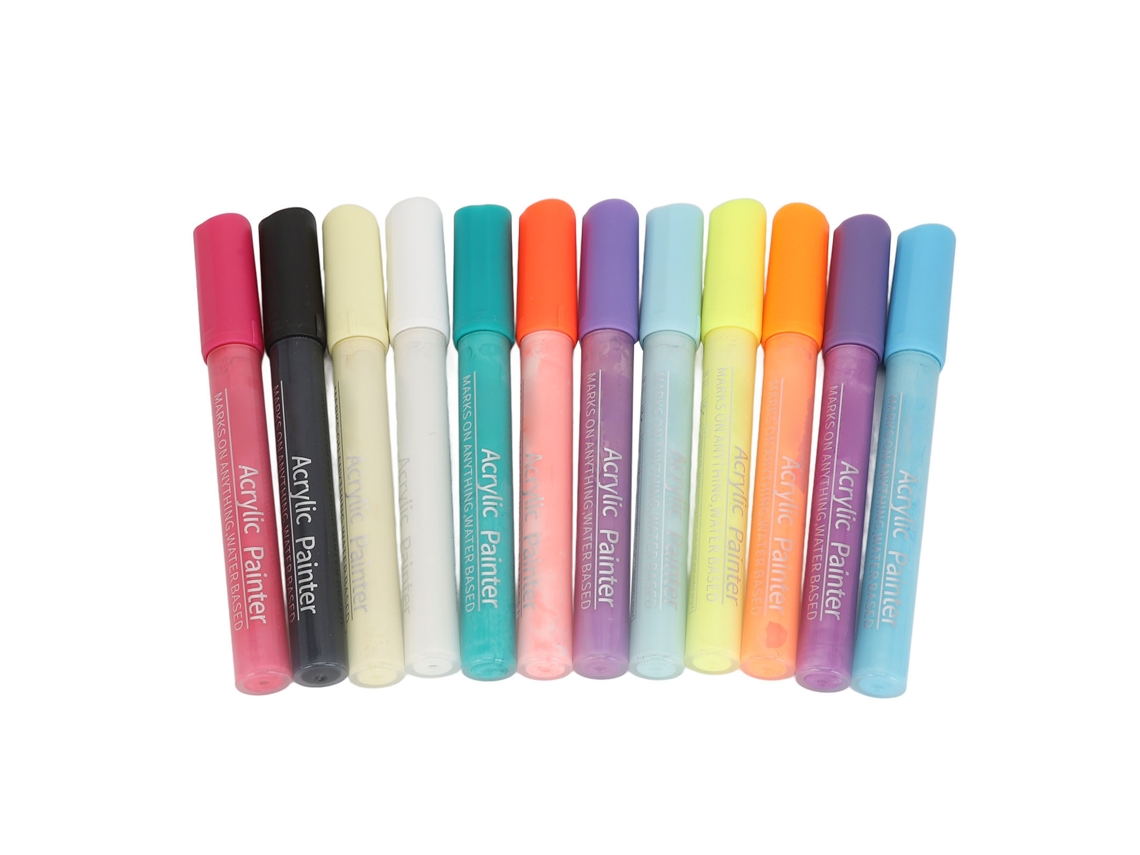 Rotuladores para decoración de uñas Rebe-12 con múltiples minas, secado rápido y textura suave, ideales para uso doméstico y profesional en salones de belleza.