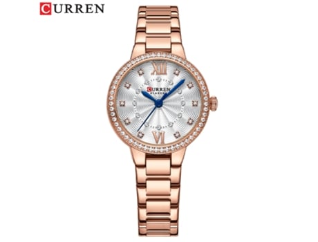 Relojes de ocio para mujer, resistentes al agua, relojes de moda para mujer, reloj de pulsera con correa de acero inoxidable, color rosa, blanco LU...